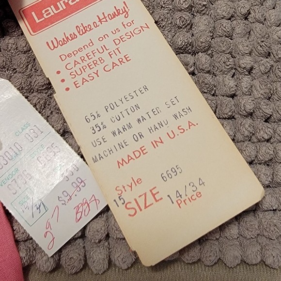 Vintage Laura Mae Womens Pink‎ Deadstock Basic Button Up Shirt Size 14/34 - Picture 4 of 8